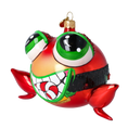 Load image into Gallery viewer, Christmas Frog. Handmade Glass Christmas ornament 2024-180
