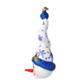 Load image into Gallery viewer, Frosty Flurry Twister Handmade Glass Christmas ornament Snowman 2024-182