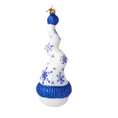 Load image into Gallery viewer, Frosty Flurry Twister Handmade Glass Christmas ornament Snowman 2024-182