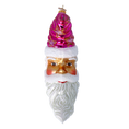 Load image into Gallery viewer, Santa Claus in the Pink Sky Moon. Handmade Glass Christmas ornament. 2024-235