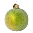 Load image into Gallery viewer, Hand Painted Glass Ornament - Lime. Handmade Glass Christmas ornament.
