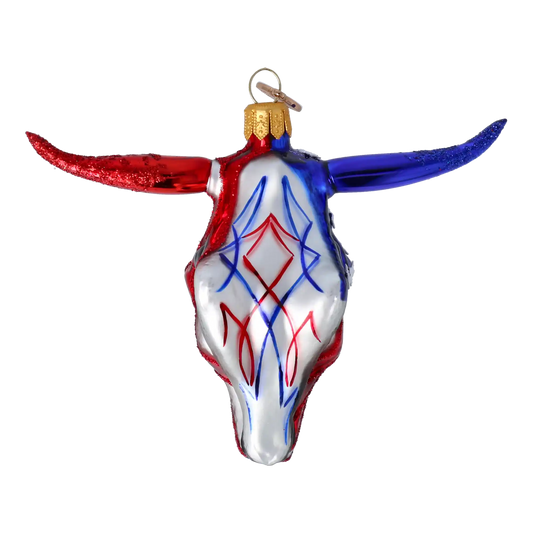 American Buffalo - Patriotic Glass Ornament.
