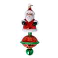 Load image into Gallery viewer, Magic Santa Claus. Handmade Glass Christmas ornament. 2024-256