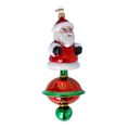 Load image into Gallery viewer, Magic Santa Claus. Handmade Glass Christmas ornament. 2024-256