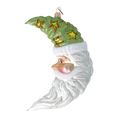 Load image into Gallery viewer, Lunar Santa - Star Glow Moon. Handmade Glass Christmas ornament.