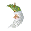 Load image into Gallery viewer, Lunar Santa - Star Glow Moon. Handmade Glass Christmas ornament. 2024-276