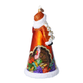 Load image into Gallery viewer, Thanksgiving Harvest Santa Handmade Glass Christmas ornament