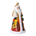 Load image into Gallery viewer, Thanksgiving Santa Claus. Handmade Glass Christmas ornament.
