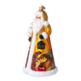 Load image into Gallery viewer, Thanksgiving Santa Claus. Handmade Glass Christmas ornament.