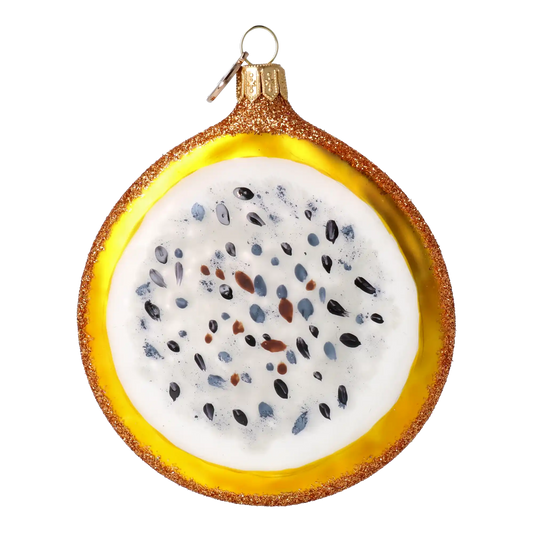 Dragon fruit. Handmade Glass Christmas ornament.