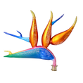 Load image into Gallery viewer, Bird of Paradise Flower -Exotic Strelitzia. Handmade Glass Christmas ornament. 2024-301