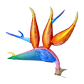 Load image into Gallery viewer, Bird of Paradise Flower -Exotic Strelitzia. Handmade Glass Christmas ornament. 2024-301