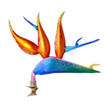 Load image into Gallery viewer, Bird of Paradise Flower -Exotic Strelitzia. Handmade Glass Christmas ornament. 2024-301