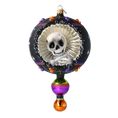 Load image into Gallery viewer, Drop - Skull - Dancing Shadows. Handmade Glass Christmas ornament. 2024-318
