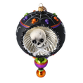 Load image into Gallery viewer, Drop - Skull - Dancing Shadows. Handmade Glass Christmas ornament. 2024-318