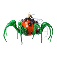 Load image into Gallery viewer, Emerald Legged Pumpkin Spider Premium christmas glass ornament 2024-325
