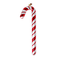 Load image into Gallery viewer, Red & White Candy Cane Handmade Glass Christmas ornaments