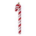 Load image into Gallery viewer, Red & White Candy Cane Handmade Glass Christmas ornaments