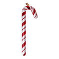 Load image into Gallery viewer, Red & White Candy Cane Handmade Glass Christmas ornaments 2024-328