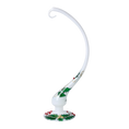 Load image into Gallery viewer, Ivory Holly Arched Stand Premium christmas glass ornament 2025-006
