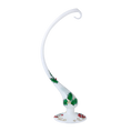 Load image into Gallery viewer, Ivory Holly Arched Stand Premium christmas glass ornament 2025-006