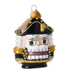 Load image into Gallery viewer, Enchanted Nutcracker. Handmade Glass Christmas ornament. 2025-023