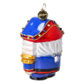 Load image into Gallery viewer, Nutcracker in Royal Colors. Handmade Glass Christmas ornament.