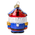 Load image into Gallery viewer, Nutcracker in Royal Colors. Handmade Glass Christmas ornament.