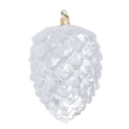 Load image into Gallery viewer, Ice Crystal Cone Ornament Handmade Glass Christmas ornament