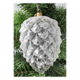 Load image into Gallery viewer, Ice Crystal Cone Ornament Handmade Glass Christmas ornament