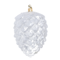 Load image into Gallery viewer, Ice Crystal Cone Ornament Handmade Glass Christmas ornament 2025-031