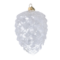 Load image into Gallery viewer, Ice Crystal Cone Ornament Handmade Glass Christmas ornament 2025-031