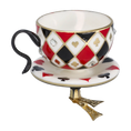 Load image into Gallery viewer, Enchanted Teacup Tea cup Ornament Handmade Glass Christmas ornament