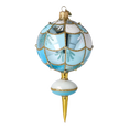 Load image into Gallery viewer, Azure Gilded Reflector Drop Premium christmas glass ornament 2025-047