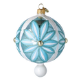 Load image into Gallery viewer, Winter Sunflower Handmade Glass Christmas ornament