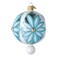 Load image into Gallery viewer, Winter Sunflower Handmade Glass Christmas ornament