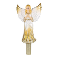 Load image into Gallery viewer, Golden Guardian Angel Handmade Glass Christmas ornament Finials