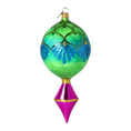Load image into Gallery viewer, Emerald Glow Retro Glass Reflector Ornament Handmade Glass Christmas ornament