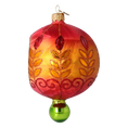 Load image into Gallery viewer, Fiery Blossom Glass Ornament Handcrafted Reflector Ornament