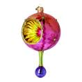 Load image into Gallery viewer, Winter Sunflower Handmade Glass Christmas ornament Reflector