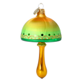 Load image into Gallery viewer, Mossgold Cap Toadstool Handmade Glass Christmas ornament