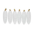 Załaduj obraz do przeglądarki galerii, Crystal Frost Pinecone Ornaments – Set of 6. Handmade Glass Christmas ornament. 2025-207