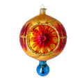 Load image into Gallery viewer, Sunburst Jewel – Handcrafted Reflector Glass Christmas Ornament free blowing 2025-214