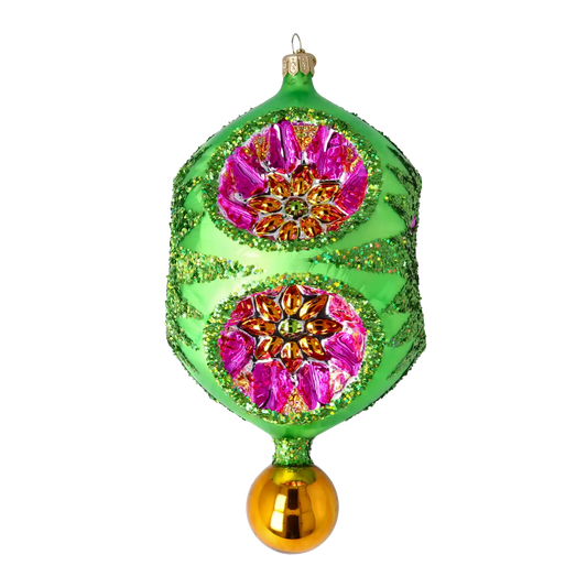PRE-ORDER Aurora Bloom Handcrafted Glass Christmas Collection: Celestial Jewel Ornaments