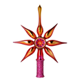 Load image into Gallery viewer, Radiant Christmas Star Topper. Handmade Glass Christmas ornament. 2026-066