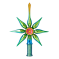 Load image into Gallery viewer, Emerald Radiance Christmas Star Topper. Handmade Glass Christmas ornament. 2026-067