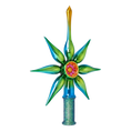 Load image into Gallery viewer, Emerald Radiance Christmas Star Topper. Handmade Glass Christmas ornament. 2026-067