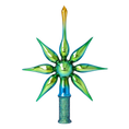 Load image into Gallery viewer, Emerald Radiance Christmas Star Topper. Handmade Glass Christmas ornament. 2026-067