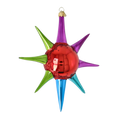 Load image into Gallery viewer, Ruby Prism Sunburst. Christmas ornament free blowing PRE-ORDER 2026-069