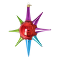 Load image into Gallery viewer, Ruby Prism Sunburst. Christmas ornament free blowing PRE-ORDER 2026-069